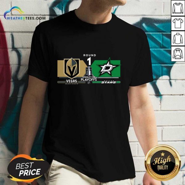 Vegas Golden Knights 2024 Stanley Cup Playoffs Round 1 Match-Up V-neck