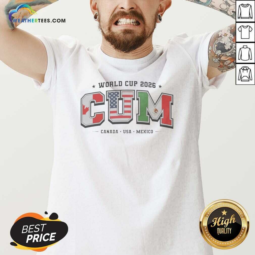 Awesome FIFA World Cup 2026 CUM Canada USA Mexico Sports Fan Soccer V-Neck Shirt