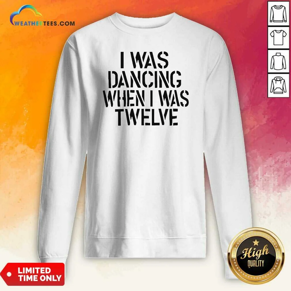 Awesome I Was Dancing When I Was Twelve Youth Sweatshirt