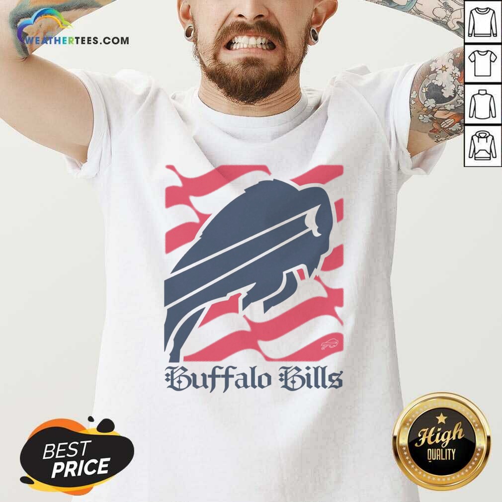 Buffalo Bills American Heritage Wordmark shirt optimized on V-Neck Shirt Buffalo Bills American Heritage Wordmark shirt optimized shown as a v-neck shirt preview