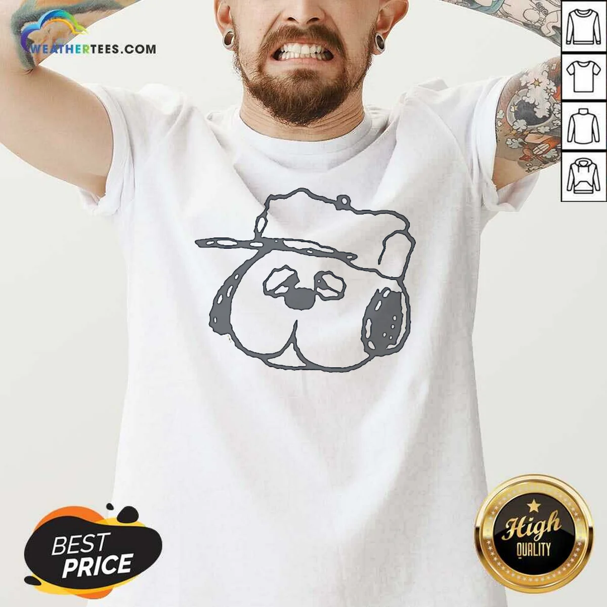 Funny Peanuts Olaf Larger Than Life V-Neck Shirt Funny Peanuts Olaf Larger Than Life V-Neck Shirt