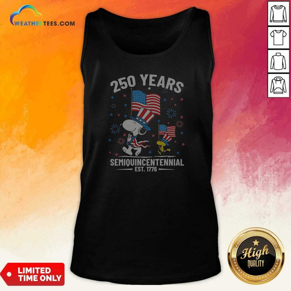 Funny Snoopy And Bird 250 Years Semiquincentennial Flags Tank Top