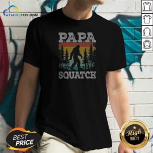 Hot Papa Squatch Bigfoot V-Neck Shirt