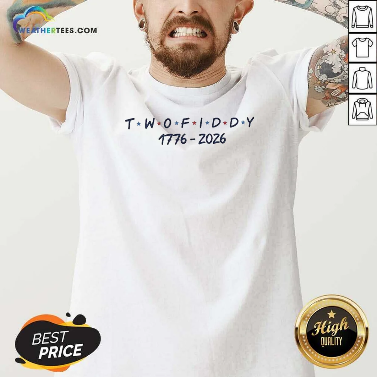 Hot Two Fiddy 1776 2026 Friends V-Neck Shirt Hot Two Fiddy 1776 2026 Friends V-Neck Shirt