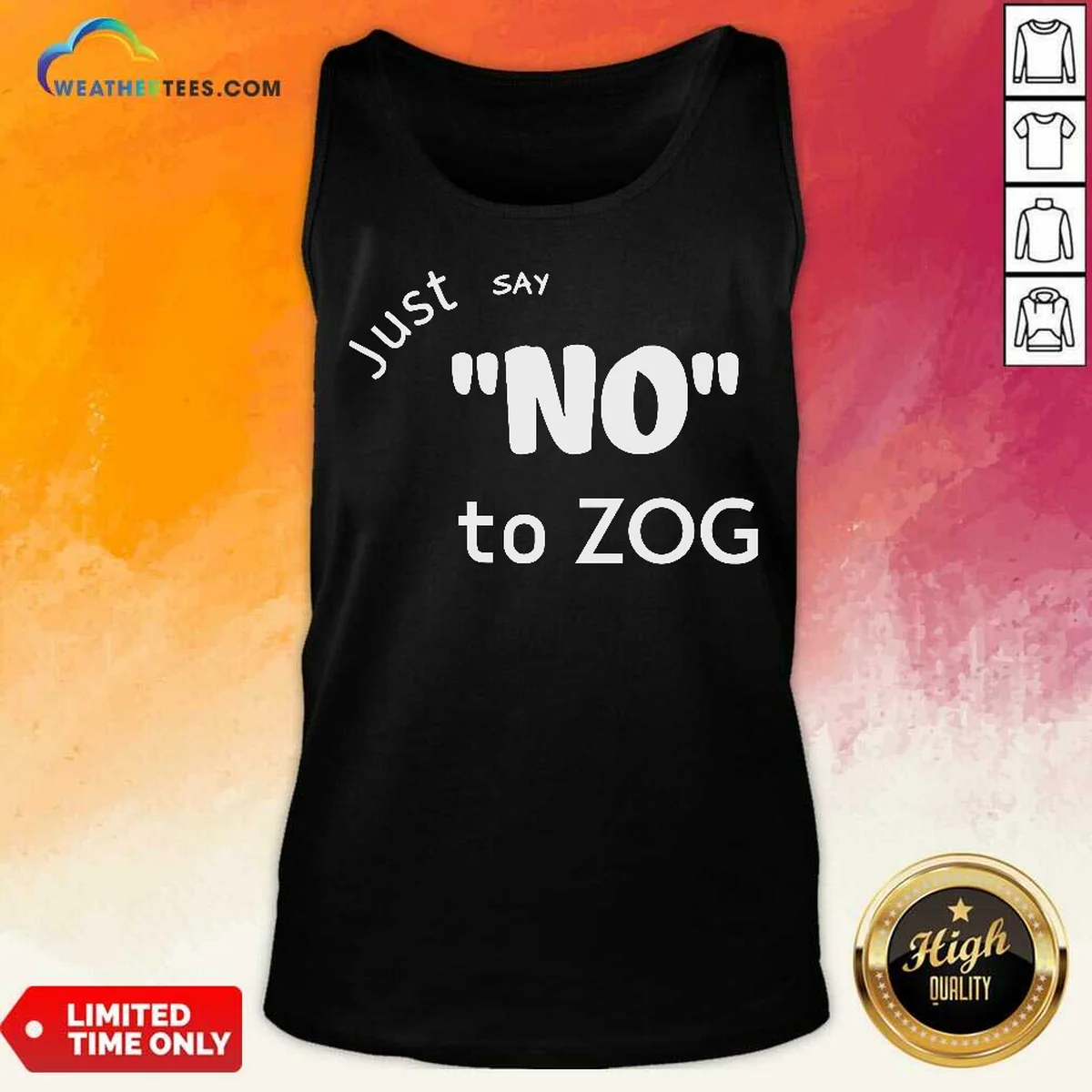 Premium Randy Weaver Just Say No Tank Top Premium Randy Weaver Just Say No Tank Top