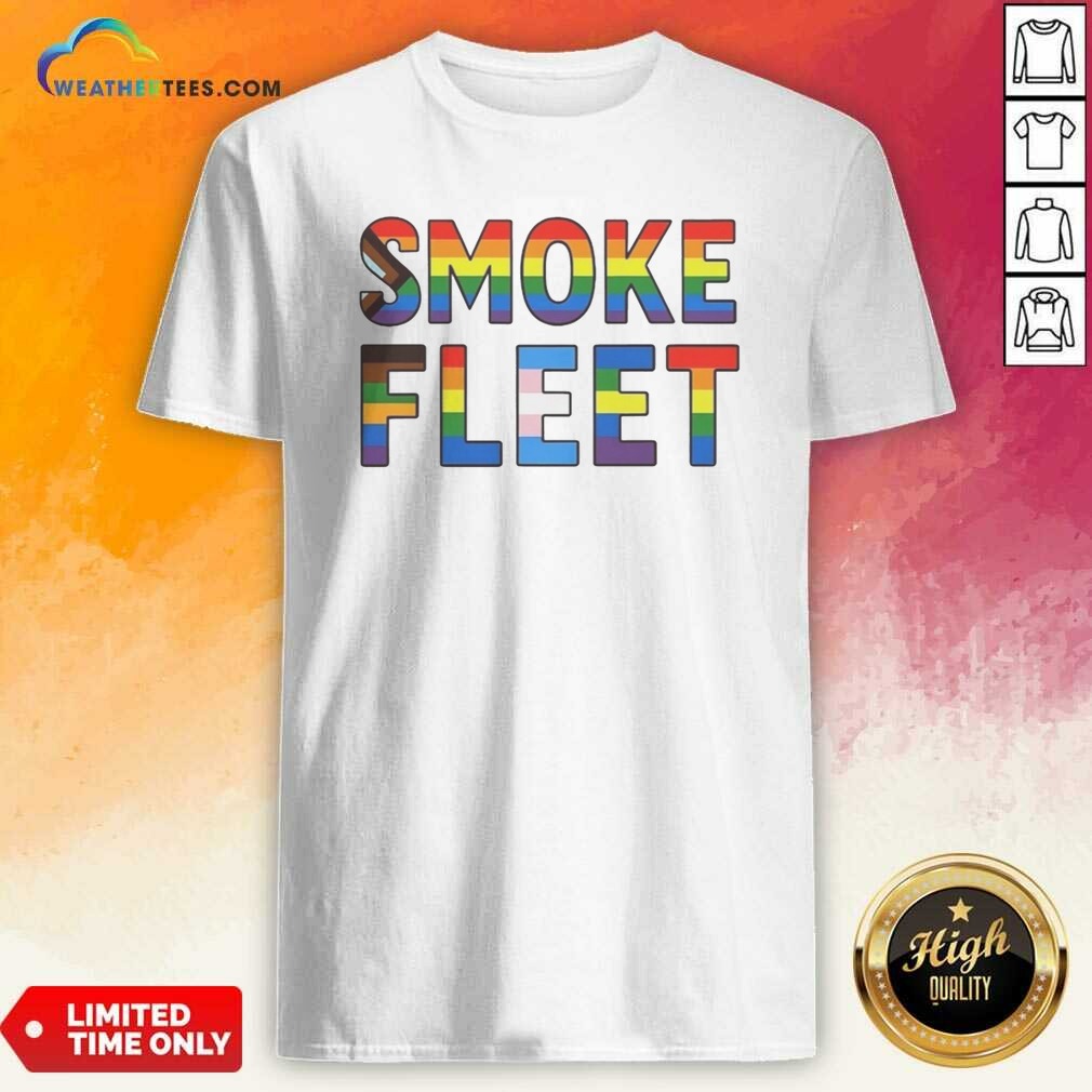 Premium Smoke Fleet Happy Pride Month shirt optimized on Classic Shirt Premium Smoke Fleet Happy Pride Month shirt optimized shown as a classic shirt preview