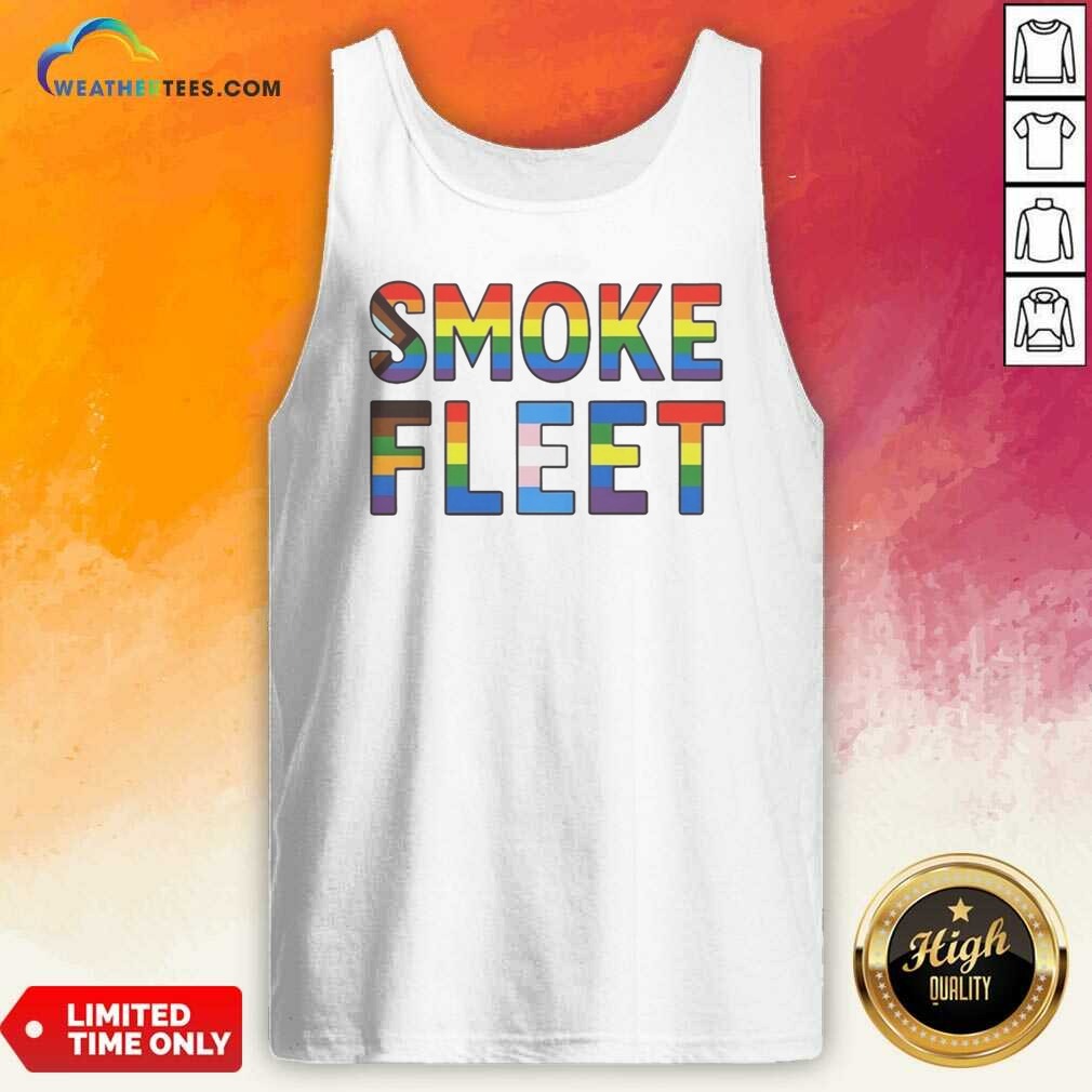 Premium Smoke Fleet Happy Pride Month shirt optimized on Tank Top Premium Smoke Fleet Happy Pride Month shirt optimized shown as a tank top preview