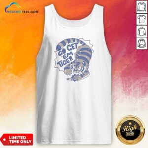 Pretty Go Get Em Tiger Cute Little Cub Chasing A Mouse In The Jungle Illustration Tank Top