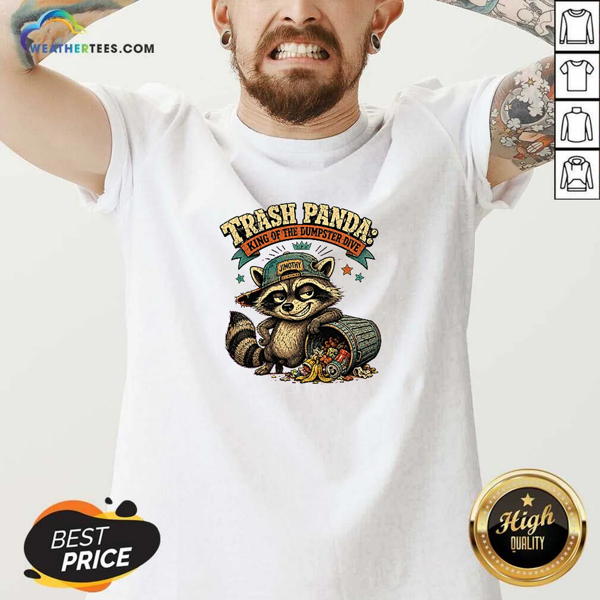 Awesome Jimothy Viral Trash Panda King V-Neck Shirt Awesome Jimothy Viral Trash Panda King V-Neck Shirt