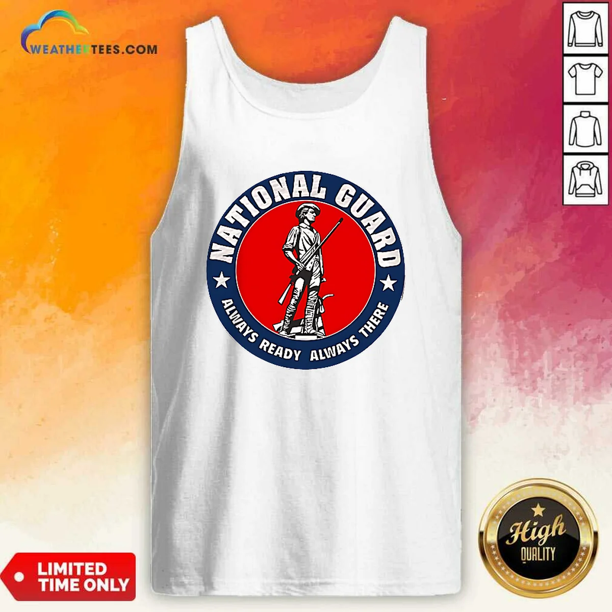 Awesome National Guard Always Ready Always Tank Top Awesome National Guard Always Ready Always Tank Top