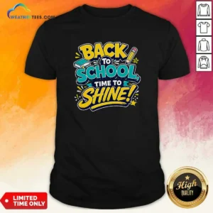 Funny Back To School Time To Shine Vector