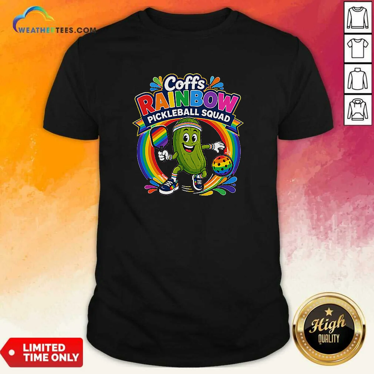 Funny Coffs Rainbow Pickleball Team Fun Shirt Funny Coffs Rainbow Pickleball Team Fun Shirt