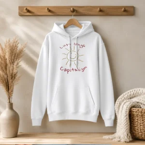 Funny Late Stage Capitalism Smiley Face Political Satire Hoodie