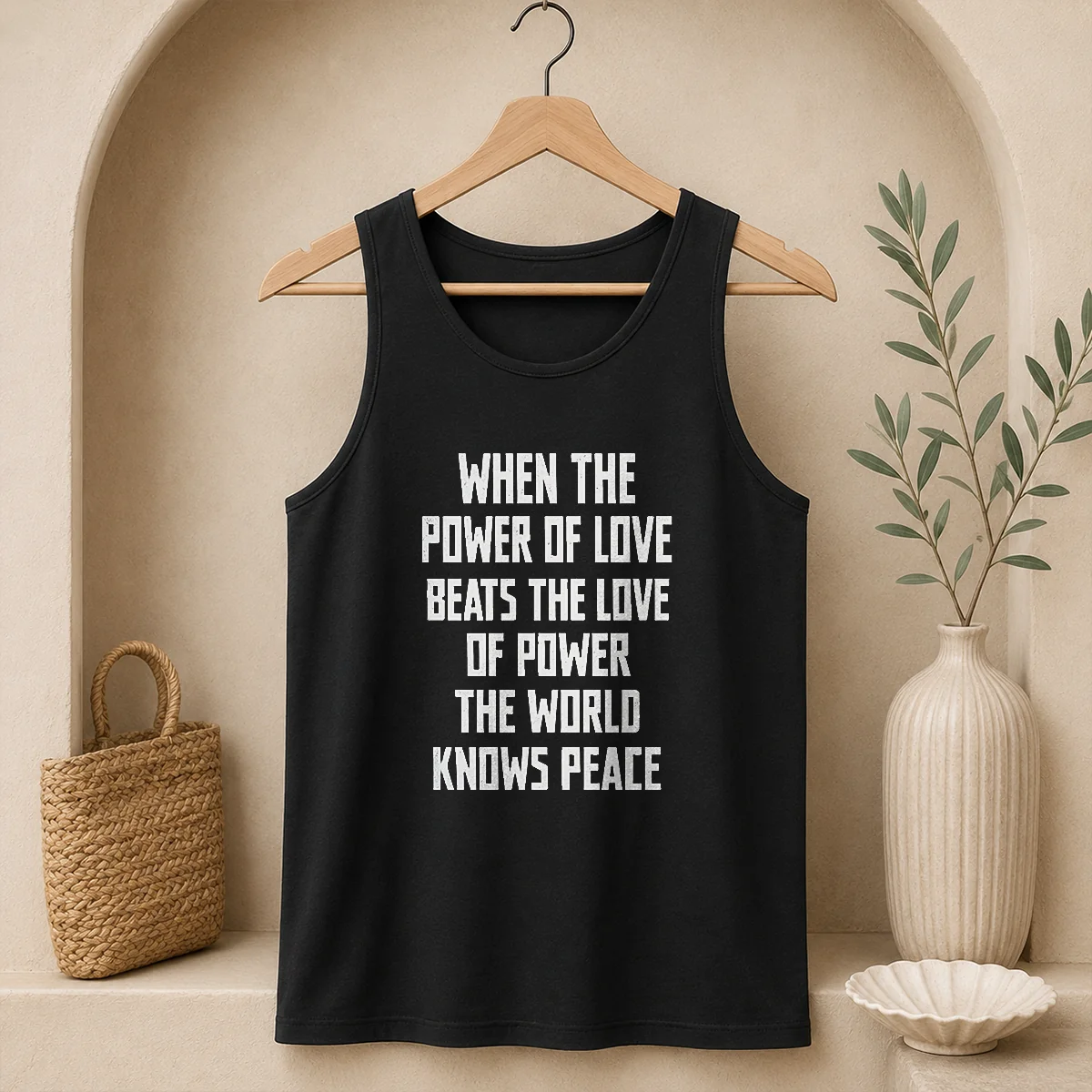 Good When The Power Of Love Beats The Love Of Power The World Knows Peace Pretty Tank Top