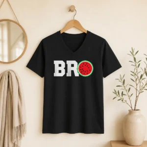 Hot Bro Watermelon Slice V-Neck Shirt