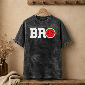 Hot Bro Watermelon Slice Washed T-Shirt