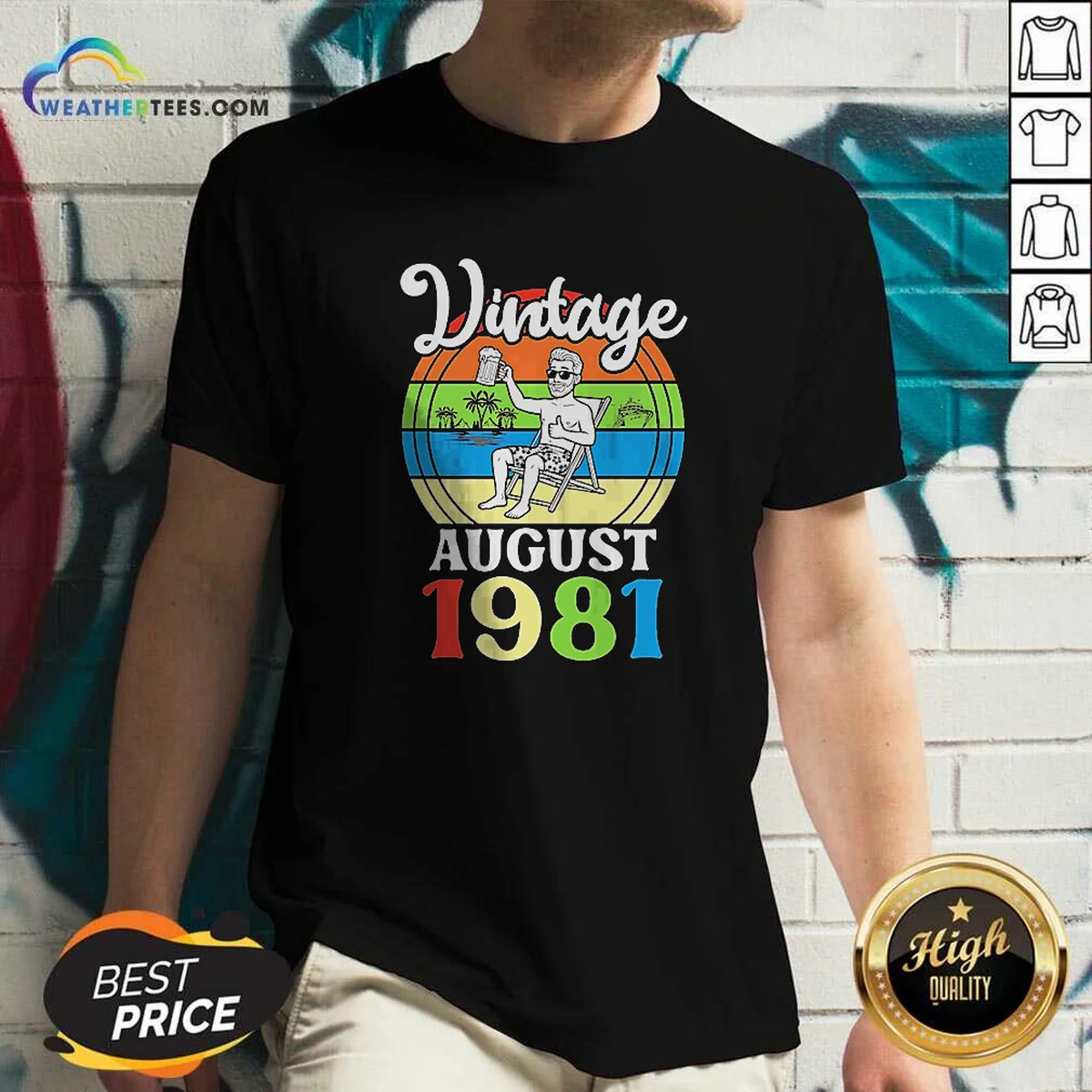 Hot Vintage August 1981 Shirt optimized V-Neck Shirt Hot Vintage August 1981 Shirt optimized V-Neck Shirt