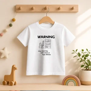 Hot Warning May Need Help With Items On High Shelves Kids T-Shirt