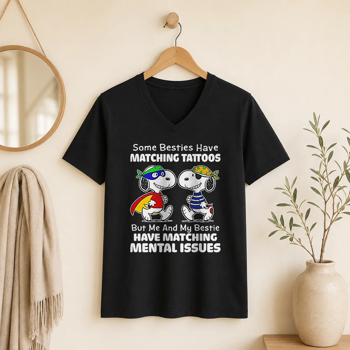 Nice Snoopy Some Besties Have Matching V-Neck Shirt Nice Snoopy Some Besties Have Matching V-Neck Shirt
