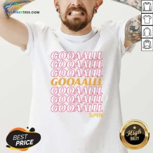 Official Gooalll Spin Soccer Fan Goal V-Neck Shirt