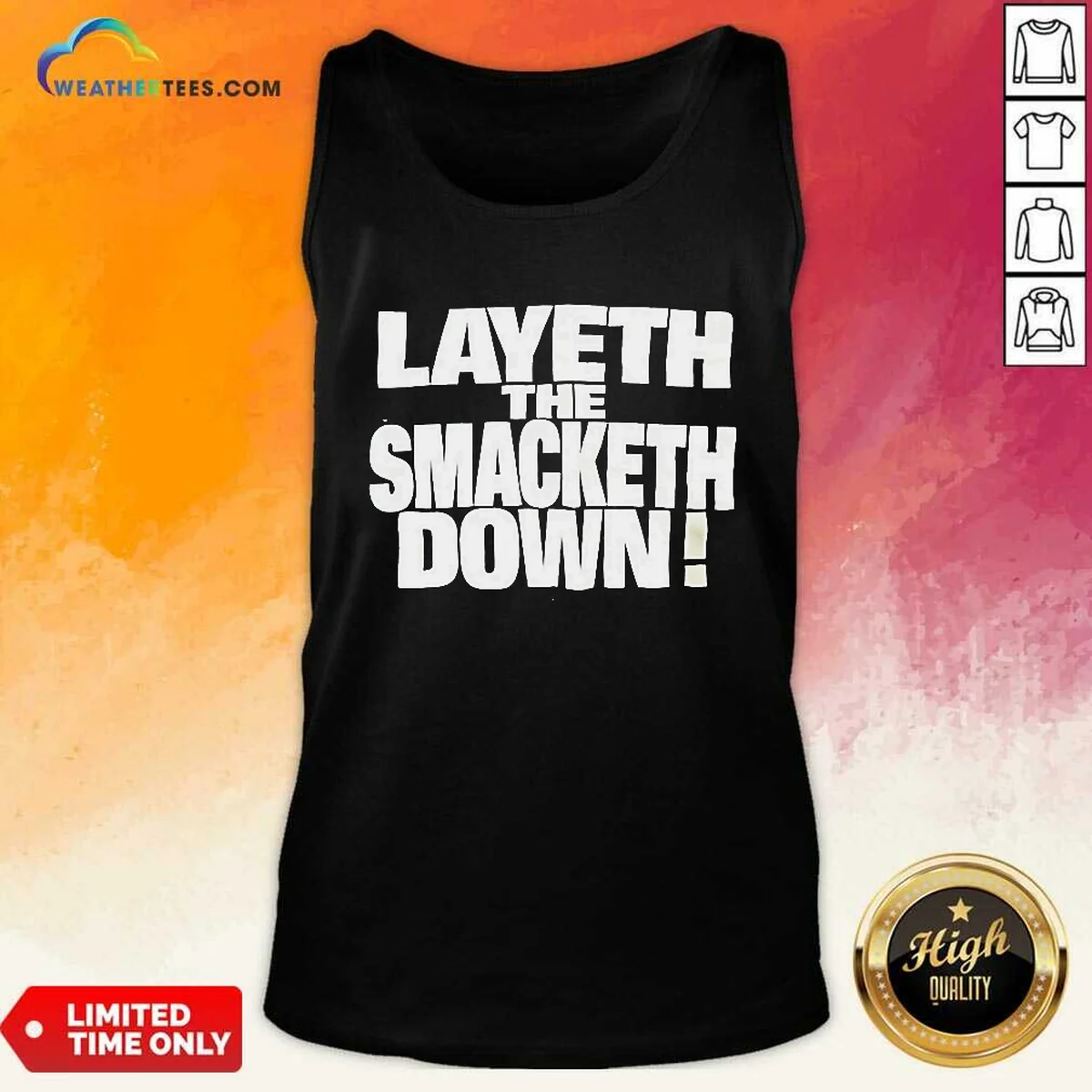 Official Layeth The Smacketh Down WWE Tank Top