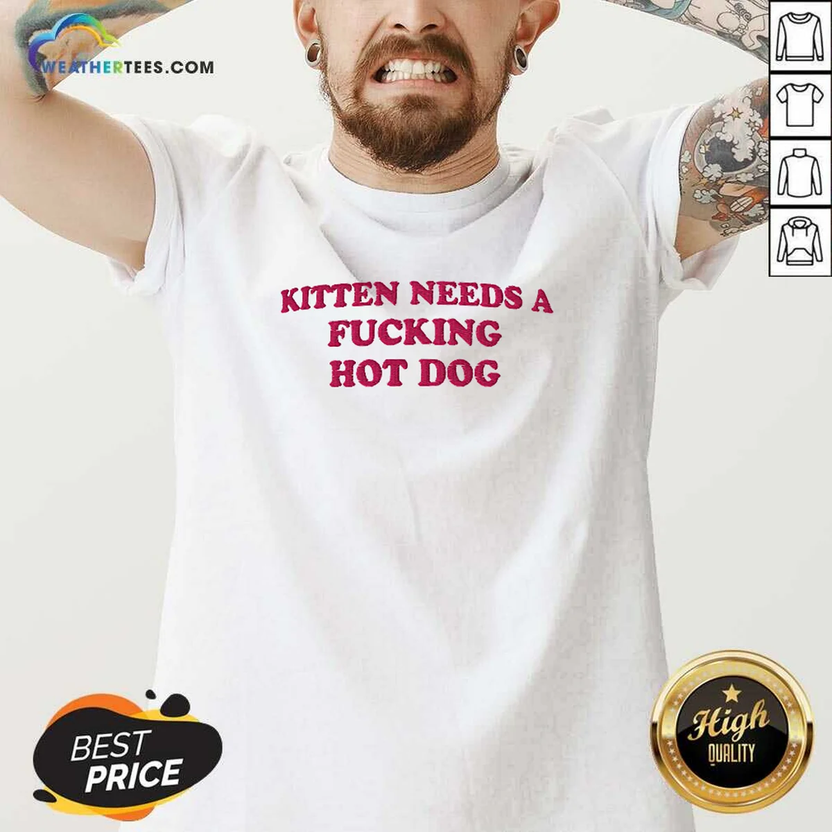 Original Kitten Needs A Fcking Hot V-Neck Shirt Original Kitten Needs A Fcking Hot V-Neck Shirt