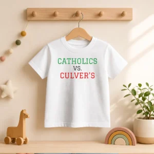 Premium Catholics Vs Culver'S Kids T-Shirt