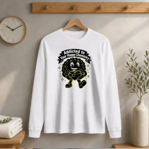 Premium Dopamine Addicted To You Silhouette For Couples Long Sleeve Shirt