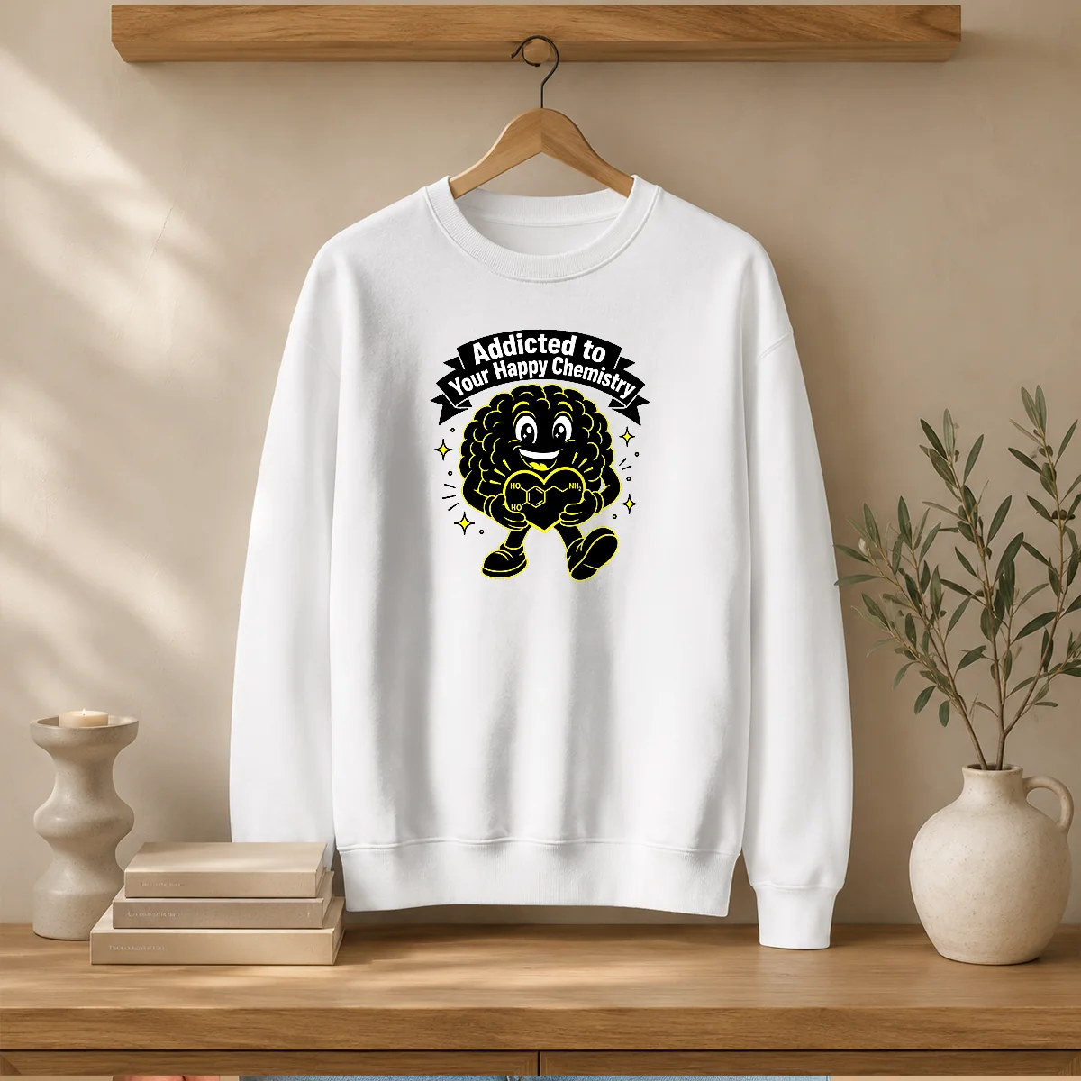 Premium Dopamine Addicted To You Silhouette For Couples Sweater