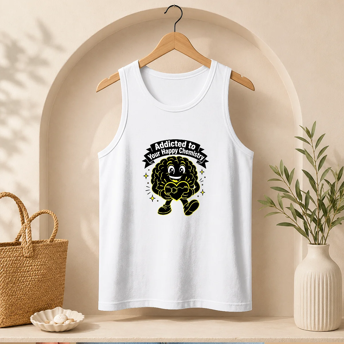 Premium Dopamine Addicted To You Silhouette For Couples Tank Top