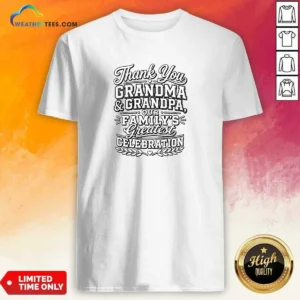 Premium Family Celebration Thank You Grandma Grandpa Line Art Shirt