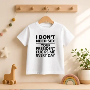 Top I Don'T Need Sex Your President Fucks Me Every Day Kids T-Shirt