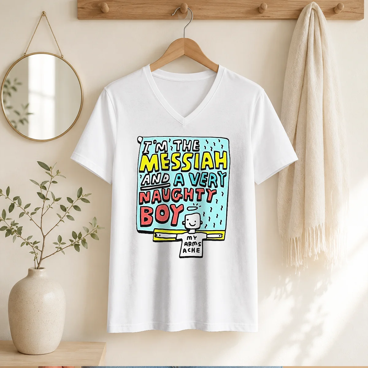 Top I'M The Messiah And A V-Neck Shirt Top I'M The Messiah And A V-Neck Shirt