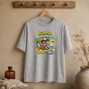 Awesome Summer Bank Holiday Pixel Chillout Washed T-Shirt