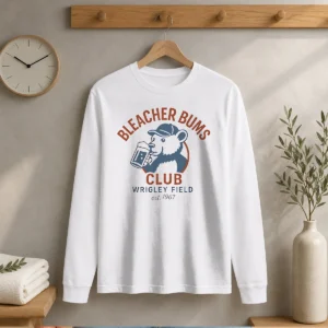 Funny Bleacher Bums Club Wrigley Field Est 1967 Long Sleeve Shirt