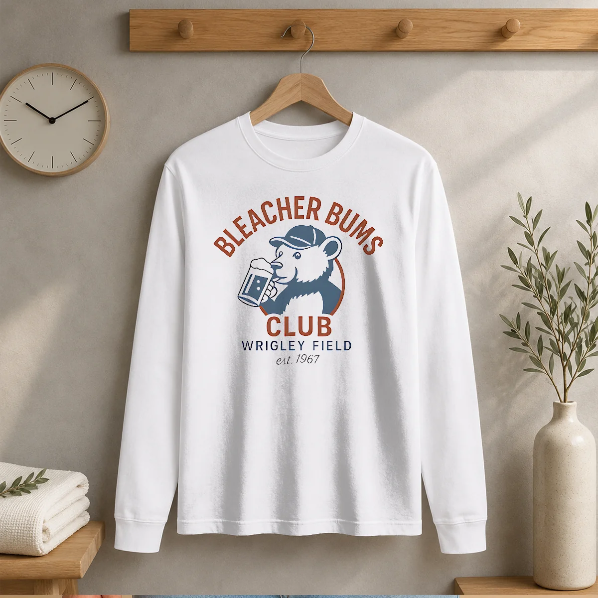 Funny Bleacher Bums Club Wrigley Field Est 1967 Long Sleeve Shirt