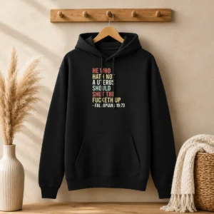 Funny He WHO Hath Not A Uterus Should Shut The Fucketh Up Retro Hoodie
