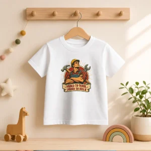 Nice Retro Labour Day Hardworking Laborer Pride Kids T-Shirt