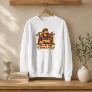 Nice Retro Labour Day Hardworking Laborer Pride Sweater