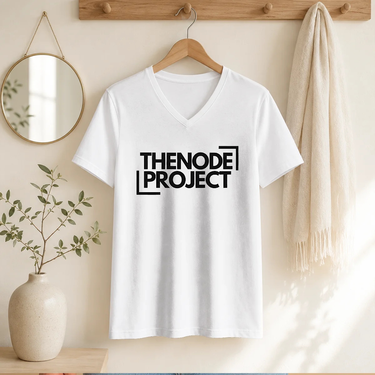 Official The Node Project Branding V-Neck Shirt