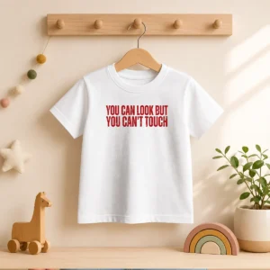 Official You Can Look But You Can'T Touch Slogan Kids T-Shirt