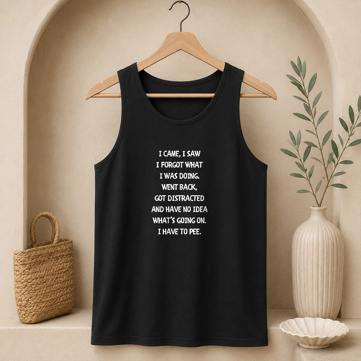Premium I Came I Saw I Forgot What I Was Doing I Have To Pee Tank Top