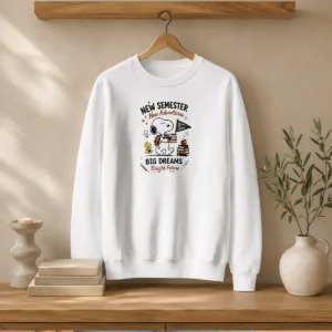 Pretty Snoopy New Semester New Adventures Big Dreams Bright Future Sweater