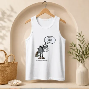 Pretty Stolen Gun Time Theft Ain'T Theft Rubber Hose Style Tank Top