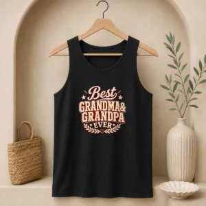 Top Grandparents Day Best Ever Vintage Vector Tank Top