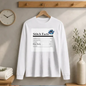 Top Stitch Facts Stubbornness Listening Skills Side Eye Blue Body Attitude Long Sleeve Shirt
